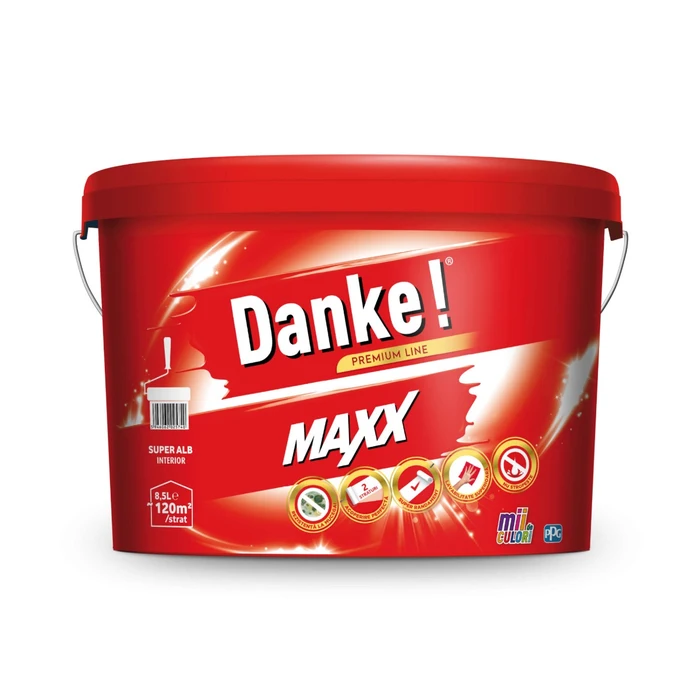 5019469 8.5L Vopsea lavabila interior, Danke Maxx, alb, 8.5 L - imagine 1